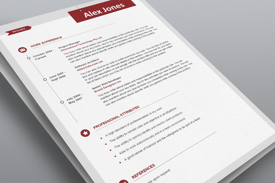 dynamic resume template
